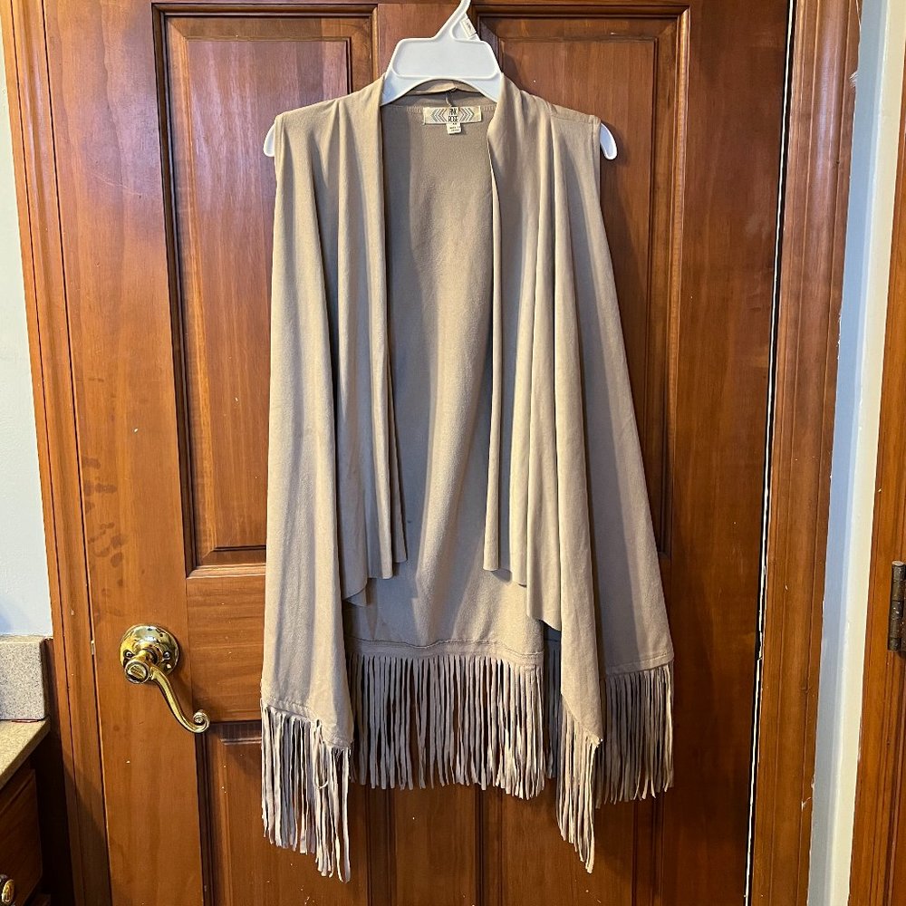 Pink Rose Fringe cardigan